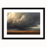 Vintage Landscape Art – Dramatic Skies Over a Golden Plain