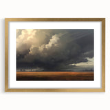 Vintage Landscape Art – Dramatic Skies Over a Golden Plain