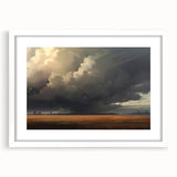 Vintage Landscape Art – Dramatic Skies Over a Golden Plain