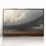 Vintage Landscape Art – Dramatic Skies Over a Golden Plain