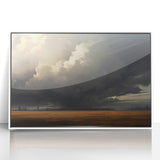 Vintage Landscape Art – Dramatic Skies Over a Golden Plain