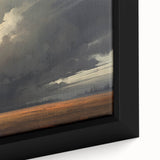 Vintage Landscape Art – Dramatic Skies Over a Golden Plain