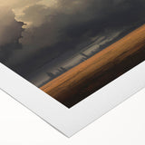 Vintage Landscape Art – Dramatic Skies Over a Golden Plain