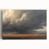Vintage Landscape Art – Dramatic Skies Over a Golden Plain
