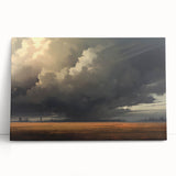 Vintage Landscape Art – Dramatic Skies Over a Golden Plain