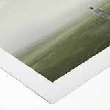 Vintage Landscape Art – Tranquil Countryside with Walking Figure