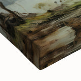 Vintage Landscape Art – Majestic Mountain Reflection in Lake