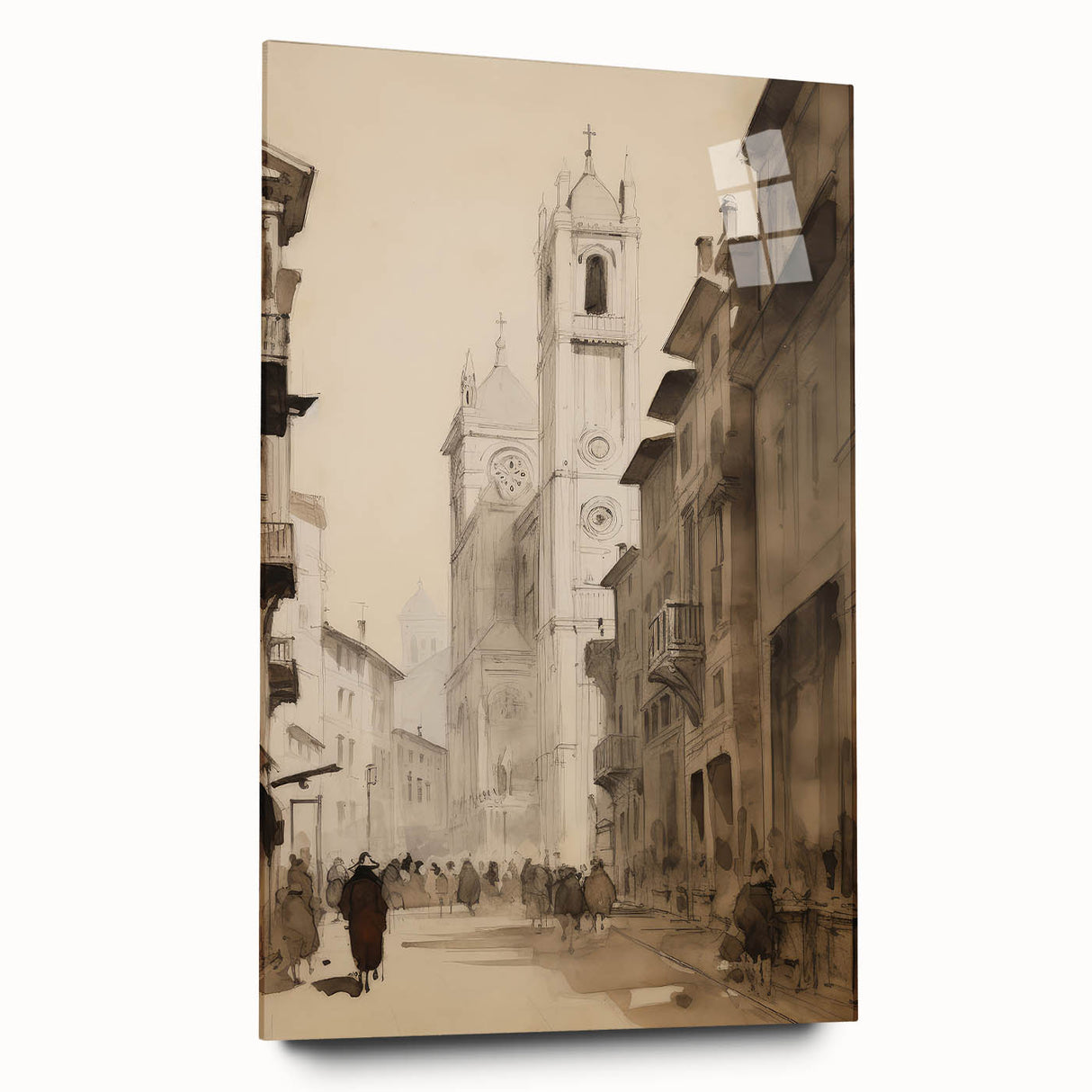 Historic European Cityscape – Vintage Landscape Wall Art
