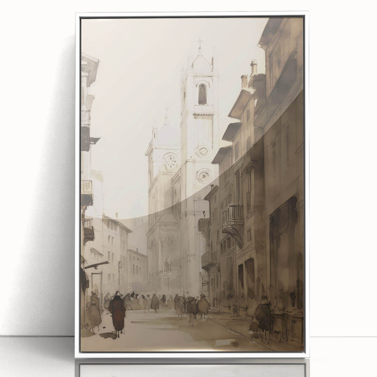 Historic European Cityscape – Vintage Landscape Wall Art