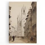 Historic European Cityscape – Vintage Landscape Wall Art