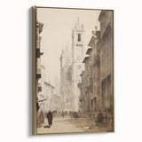 Historic European Cityscape – Vintage Landscape Wall Art