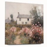 Vintage Cottage Garden Art – Classic Floral Landscape Wall Print