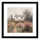 Vintage Cottage Garden Art – Classic Floral Landscape Wall Print