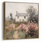 Vintage Cottage Garden Art – Classic Floral Landscape Wall Print
