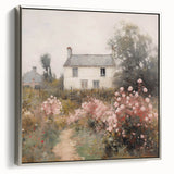 Vintage Cottage Garden Art – Classic Floral Landscape Wall Print