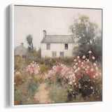 Vintage Cottage Garden Art – Classic Floral Landscape Wall Print