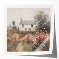 Vintage Cottage Garden Art – Classic Floral Landscape Wall Print
