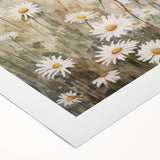 Coastal Cottage & Daisies – Vintage Landscape Wall Art