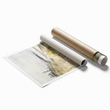 Coastal Cottage & Daisies – Vintage Landscape Wall Art