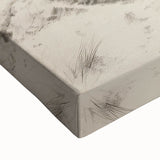 Vintage Landscape Art - Snowy Trees and Footprints in the Winter