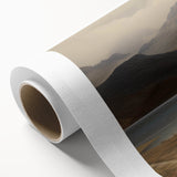 Vintage Landscape Art - Majestic Mountain and Lake View