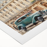 Vintage Cityscape Art - Paris Street with Classic Cars
