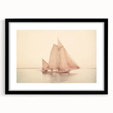 Vintage Sailboat Art - Classic Schooner on the Ocean