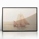 Vintage Sailboat Art - Classic Schooner on the Ocean