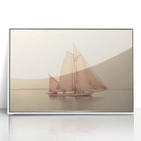 Vintage Sailboat Art - Classic Schooner on the Ocean