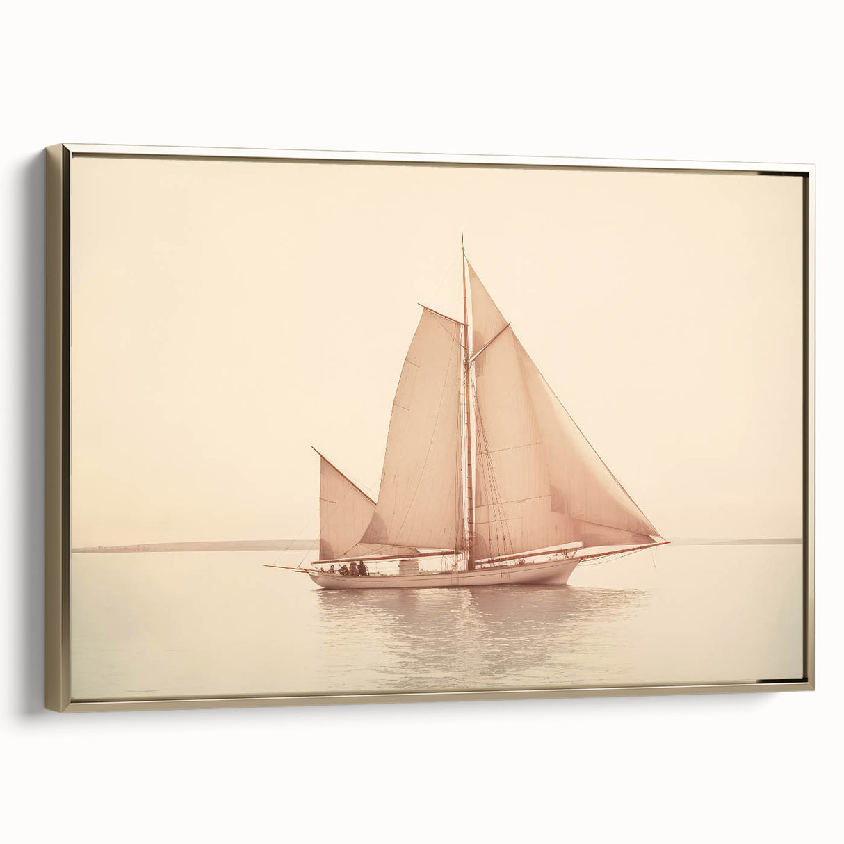 Vintage Sailboat Art - Classic Schooner on the Ocean