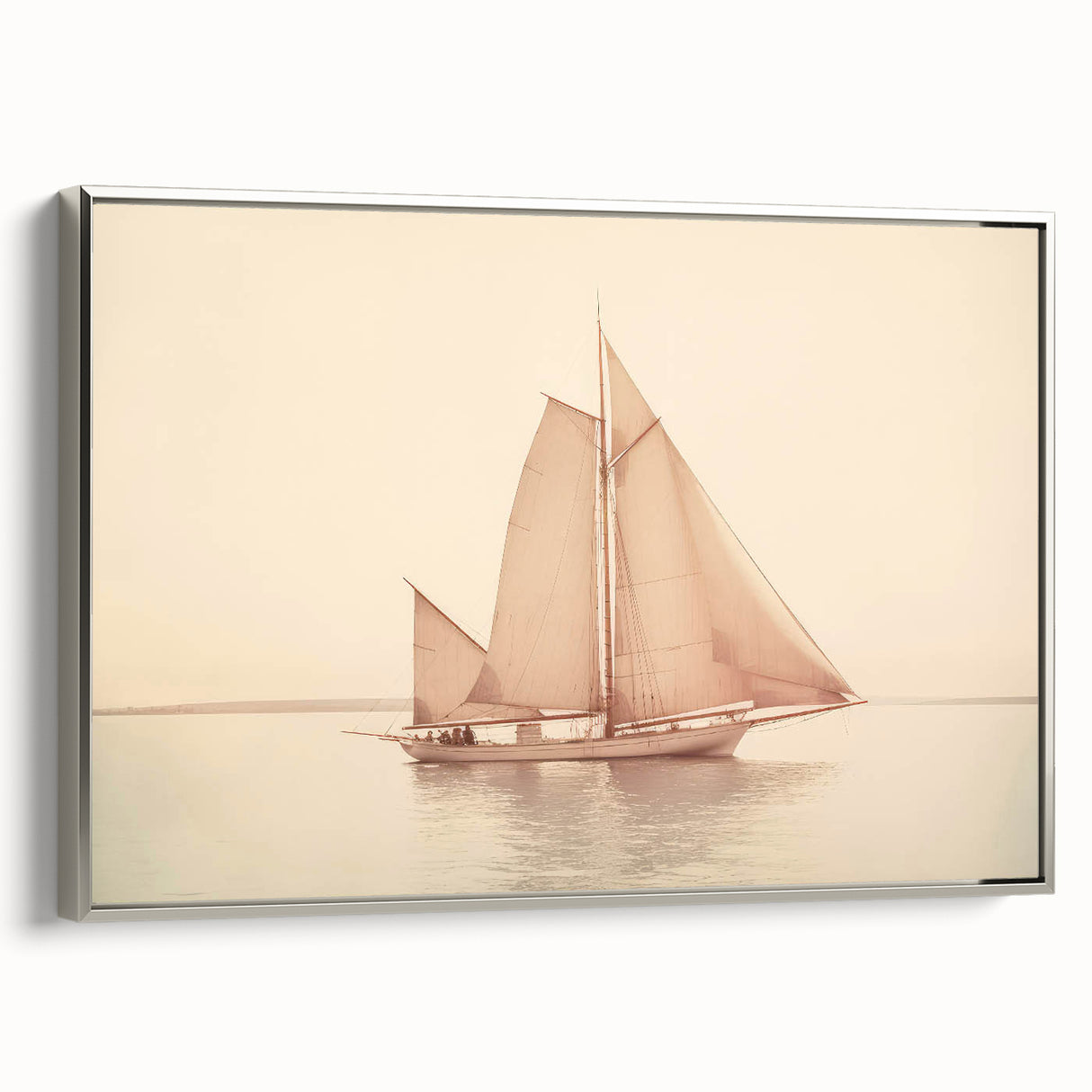 Vintage Sailboat Art - Classic Schooner on the Ocean