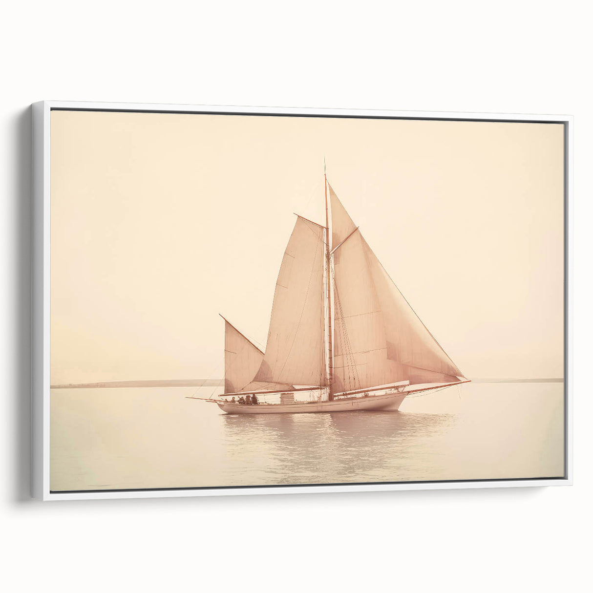 Vintage Sailboat Art - Classic Schooner on the Ocean