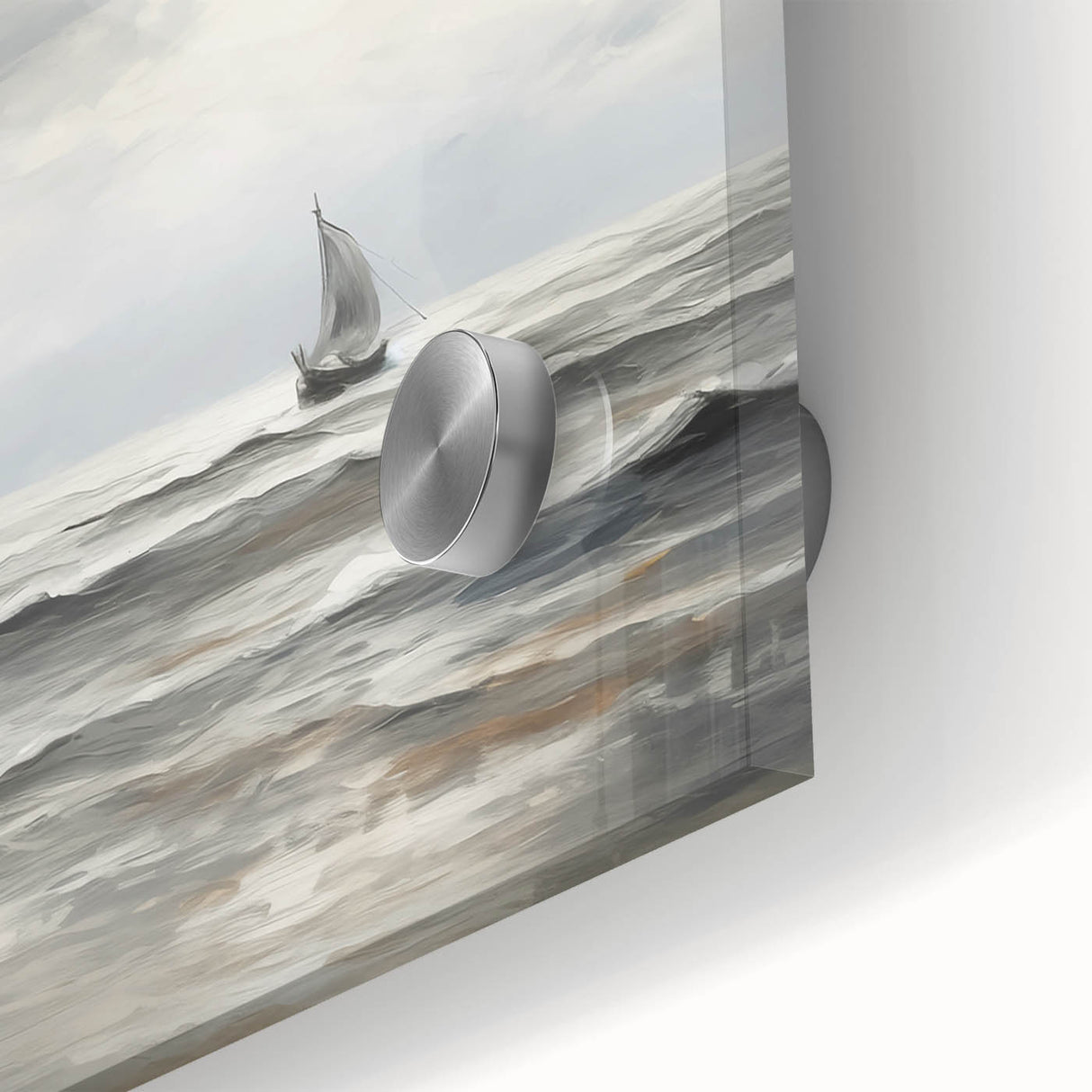 Stormy Seascape & Sailboat – Vintage Landscape Wall Art