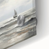 Stormy Seascape & Sailboat – Vintage Landscape Wall Art