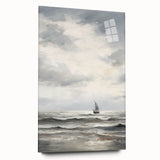 Stormy Seascape & Sailboat – Vintage Landscape Wall Art