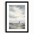 Stormy Seascape & Sailboat – Vintage Landscape Wall Art