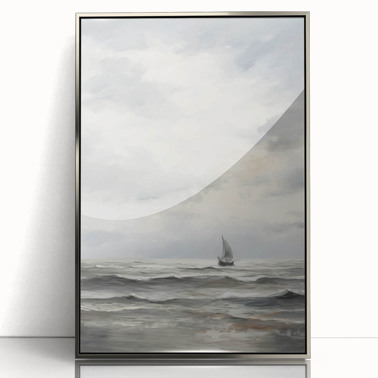 Stormy Seascape & Sailboat – Vintage Landscape Wall Art