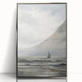 Stormy Seascape & Sailboat – Vintage Landscape Wall Art