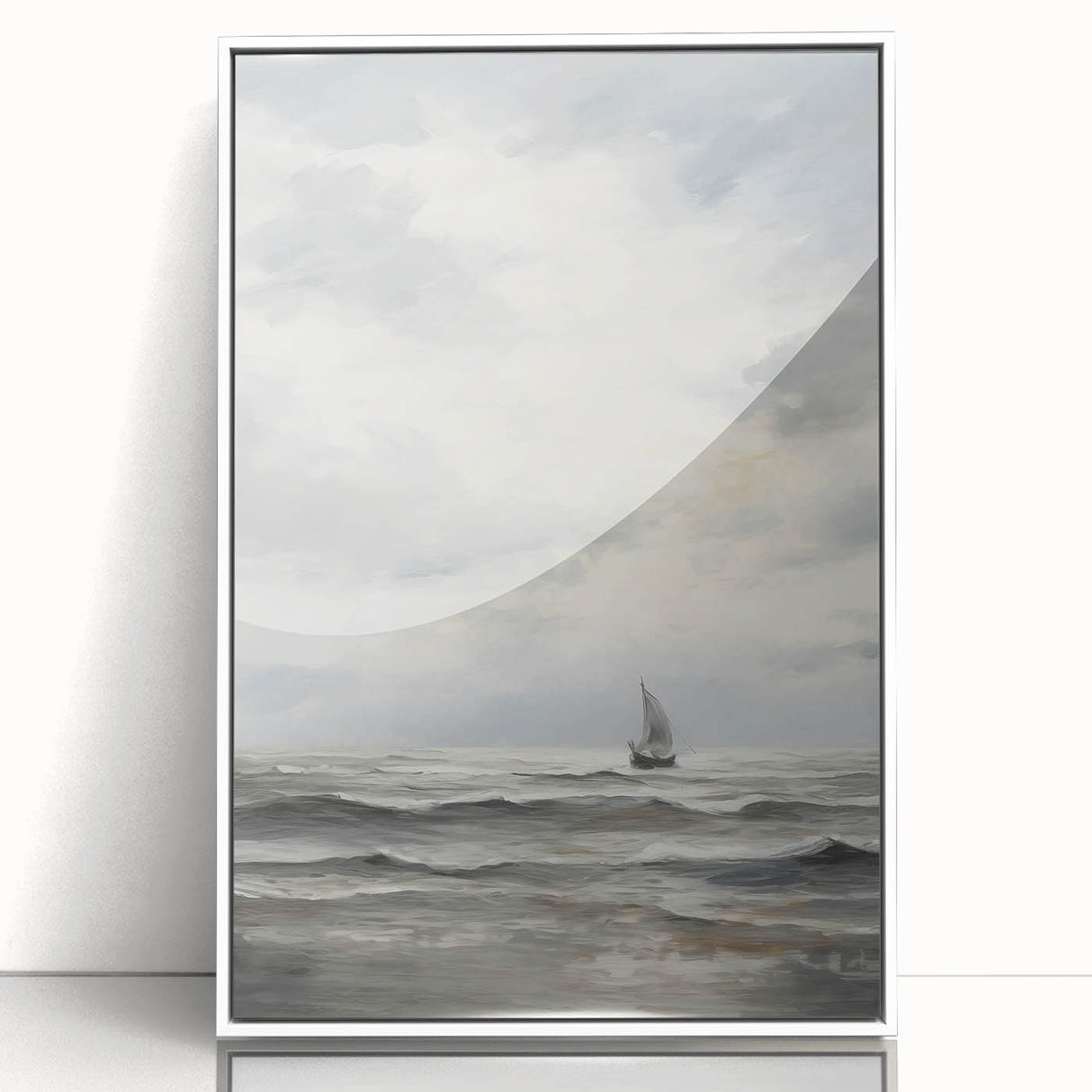 Stormy Seascape & Sailboat – Vintage Landscape Wall Art