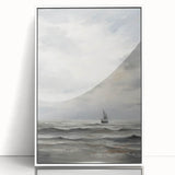 Stormy Seascape & Sailboat – Vintage Landscape Wall Art
