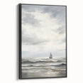 Stormy Seascape & Sailboat – Vintage Landscape Wall Art