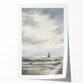 Stormy Seascape & Sailboat – Vintage Landscape Wall Art