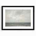 Vintage Landscape Art – Sailboat on Calm Ocean – Antique Maritime Wall Art