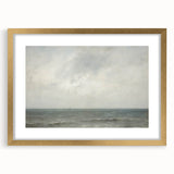 Vintage Landscape Art – Sailboat on Calm Ocean – Antique Maritime Wall Art