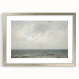 Vintage Landscape Art – Sailboat on Calm Ocean – Antique Maritime Wall Art