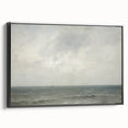 Vintage Landscape Art – Sailboat on Calm Ocean – Antique Maritime Wall Art