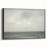 Vintage Landscape Art – Sailboat on Calm Ocean – Antique Maritime Wall Art
