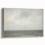 Vintage Landscape Art – Sailboat on Calm Ocean – Antique Maritime Wall Art