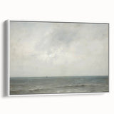 Vintage Landscape Art – Sailboat on Calm Ocean – Antique Maritime Wall Art