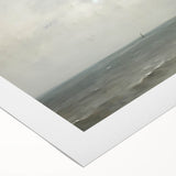 Vintage Landscape Art – Sailboat on Calm Ocean – Antique Maritime Wall Art